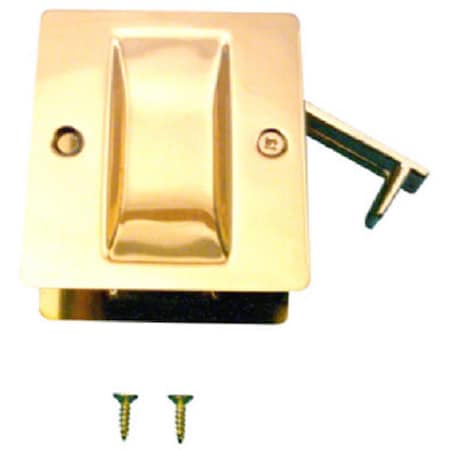 Lawnitator 161494 Polished Solid Brass, Pocket Door Combination Pull LA601596